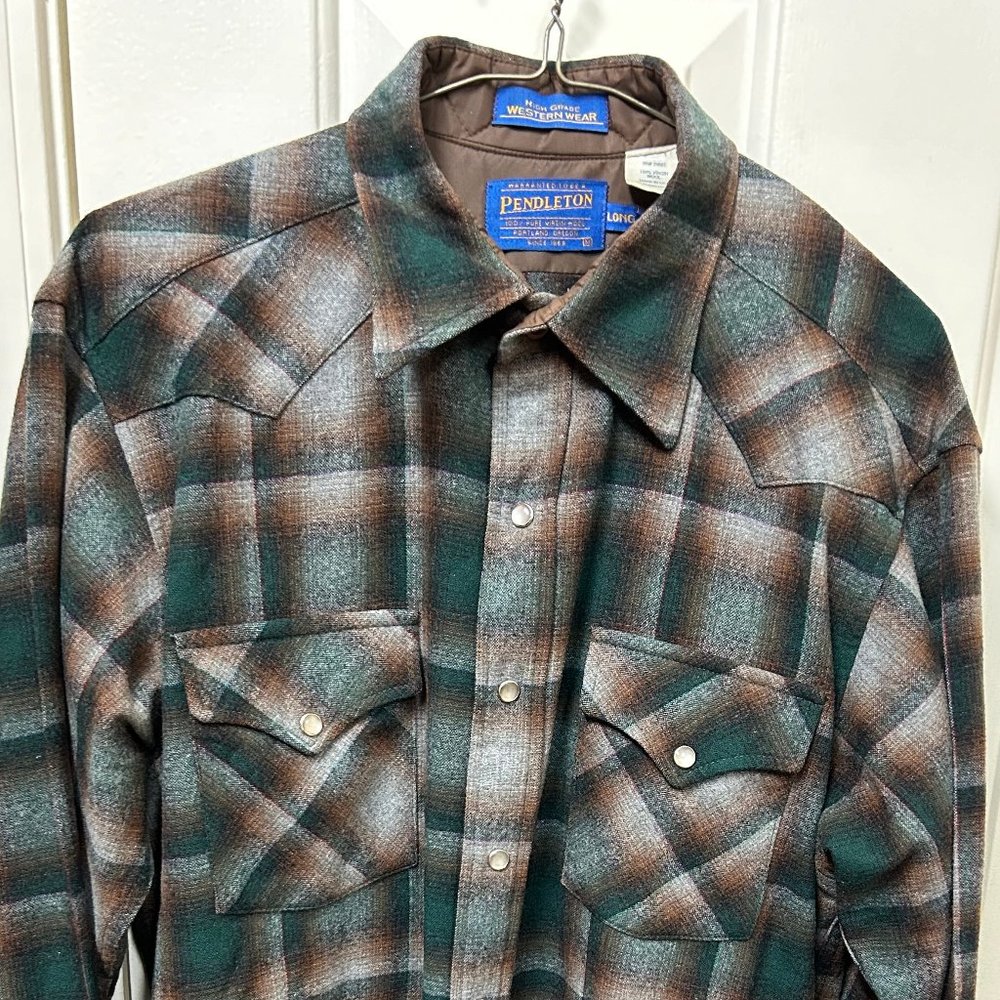 Mens Pendelton Shirt, Medium 100% Wool